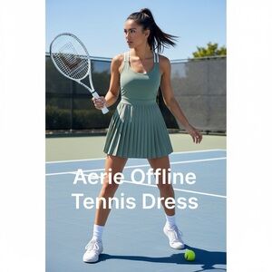 Aerie Sage Green Mini Tennis Dress